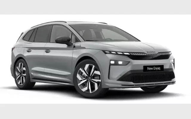 SKODA Enyaq Enyaq 85 Sportline 82 kWh 210 kW 1v (Inklapbare trekhaak, pack max, panoramisch open dak) - 5 jaar g