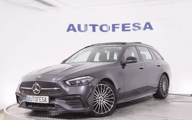 Mercedes-benz C 220 CLASE C C220D AMG LINE AUTO 194CV 5P # IVA DEDUCIBLE, TECHO ELEC DOBLE, NAVY, PARKTRONIC