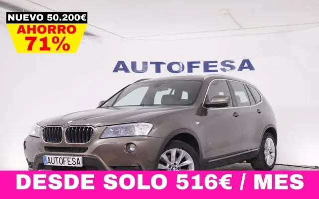 BMW X3 XDRIVE 20D AUTO 184CV 5P # CUERO, NAVY, PARKTRONIC